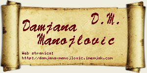 Damjana Manojlović vizit kartica